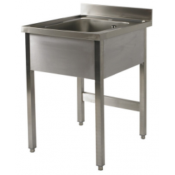 Plonge inox soudée 1 bac...