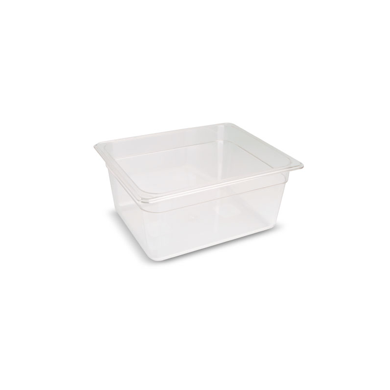 Vogue GJ519 Lot De 4 Poêles En Polypropylène 1/3 GN Avec Couvercle 100 Mm - Récipients Alimentaires Professionnels